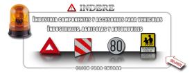Indere A1014 - PLACA TRANSPORTE LOCAL PUBLICO CUADR.ROJO