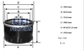 Ufi 2310500 - [*]FILTRO ACEITE ROSC.