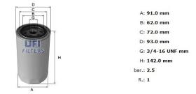 Ufi 2316400 - [*]FILTRO ACEITE ROSC.