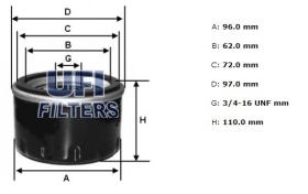 Ufi 2321100 - [*] FILTRO ACEITE OPEL