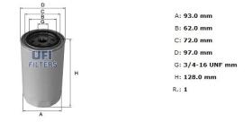 Ufi 2325600 - [*]FILTRO ACEITE ROSC.