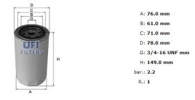 Ufi 2340400 - [*] FILTRO ACEITE AUDI