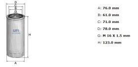 Ufi 2430700 - [*]FILTRO GASOIL ROSC.