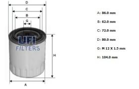 Ufi 2432100 - [*]FILTRO GASOIL ROSC.