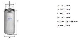 Ufi 2437000 - [*]FILTRO GASOIL ROSC.