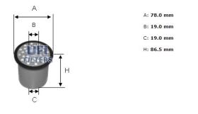 Ufi 2438800 - [*]FILTRO GASOIL TIPO CAV