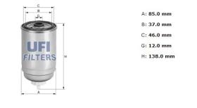 Ufi 2440100 - [*]FILTRO GASOIL