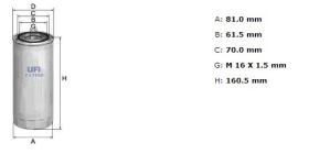 Ufi 2441700 - [*]FILTRO GASOIL ROSC.