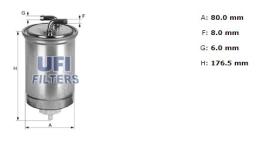 Ufi 2443500 - [*]FILTRO GASOIL