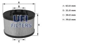 Ufi 2501700 - [*]FILTRO ACEITE ECO CART.