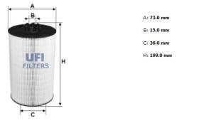 Ufi 2501900 - [*]FILTRO ACEITE ECO CART.