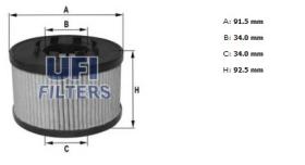 Ufi 2503300 - [*]FILTRO ACEITE ECO CART.