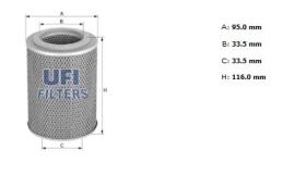 Ufi 2545500 - [*]FILTRO ACEITE CART.