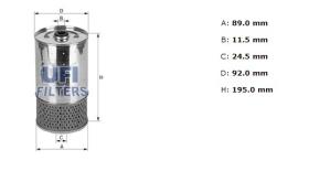 Ufi 2549900 - [*]FILTRO ACEITE CART.