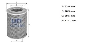 Ufi 2554800 - [*]FILTRO ACEITE CART.