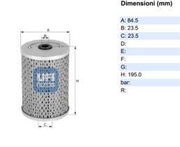 Ufi 2554900 - [*]FILTRO ACEITE CART.MERCEDES BENZ