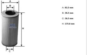 Ufi 2558300 - [*]FILTRO ACEITE CART.