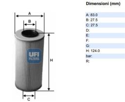 Ufi 2558700 - [*] FILTRO ACEITE BMW