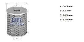 Ufi 2662200 - [*]FILTRO GASOIL CART.