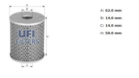 Ufi 2665200 - [*]FILTRO GASOIL CART.