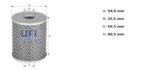 Ufi 2668800 - [*]FILTRO GASOIL CART.