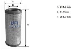 Ufi 2735600 - [*]FILTRO AIRE IND.RADIAL