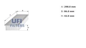 Ufi 3002500 - [*]FILTRO AIRE PANEL