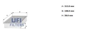 Ufi 3002800 - [*]FILTRO AIRE PANEL