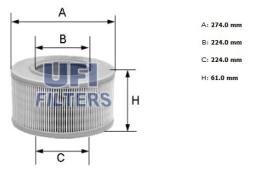 Ufi 3003801 - [*]FILTRO AIRE