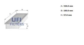 Ufi 3003900 - [*]FILTRO AIRE PANEL