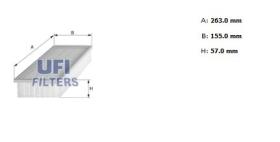 Ufi 3005200 - [*]FILTRO AIRE PANEL