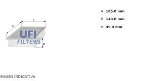 Ufi 3013400 - [*]FILTRO AIRE PANEL