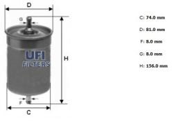 Ufi 3150000 - [*]FILTRO CARBURANTE INYECC.