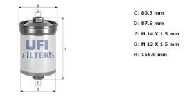 Ufi 3150200 - [*]FILTRO CARBURANTE INYECC.