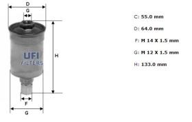 Ufi 3151100 - [*]FILTRO CARBURANTE INYECC.