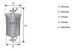 Ufi 3151500 - [*]FILTRO CARBURANTE INYECC.