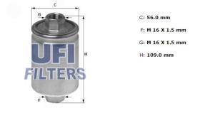 Ufi 3156400 - [*]FILTRO CARBURANTE INYECC.