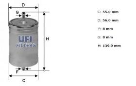 Ufi 3161100 - [*]FILTRO CARBURANTE INYECC.