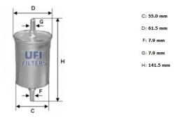 Ufi 3171000 - [*]FILTRO CARBURANTE INYECC.