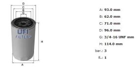 Ufi 2346500 - [*]FILTRO ACEITE ROSC.