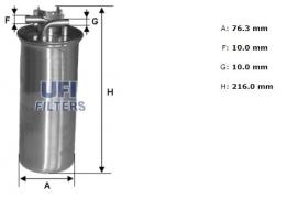 Ufi 2400100 - [*]FILTRO GASOIL