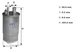 Ufi 24ONE00 - [*]FILTRO GASOIL HWS