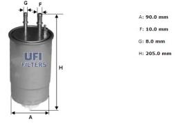 Ufi 24ONE01 - [*]FILTRO GASOIL HWS