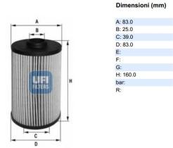 Ufi 2503800 - [*]FILTRO ACEITE ECO CART.BMW