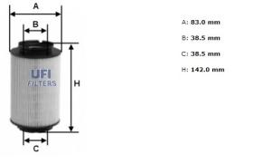 Ufi 2600200 - [*]FILTRO GASOIL ECO CART.