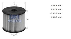 Ufi 2600300 - [*]FILTRO GASOIL ECO CART.