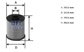 Ufi 2600600 - [*]FILTRO GASOIL ECO CART.