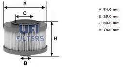 Ufi 2601300 - [*]FILTRO GASOIL ECO CART.