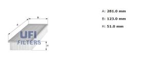 Ufi 3019400 - [*]FILTRO AIRE PANEL