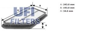 Ufi 3022900 - [*]FILTRO AIRE PANEL